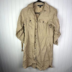 Lauren Ralph‎ Lauren Tan Shirt dress Size oP